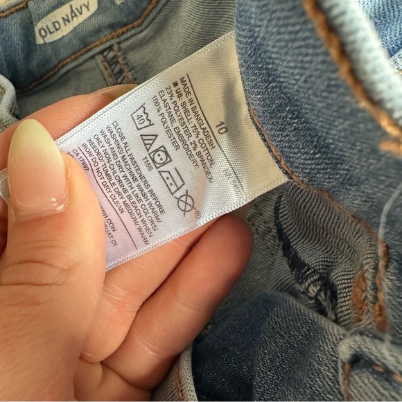 Cute Old Navy Girls Pink Flower Embroidered Ballerina Jeggings Jeans Size 10 - Picture 8 of 9